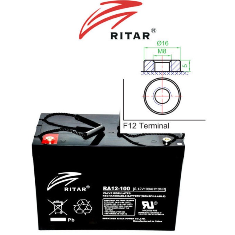 Ritar RA12-100S battery | bateriasencasa.com
