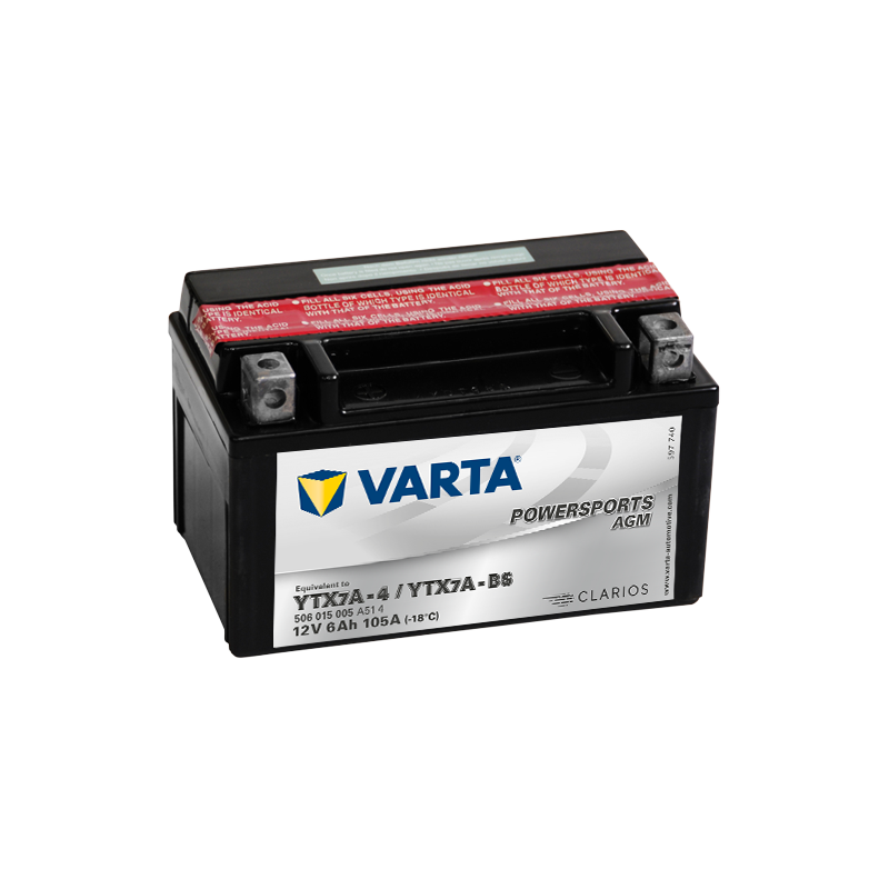 Batería Varta YTX7A-4 YTX7A-BS 506015005 | bateriasencasa.com