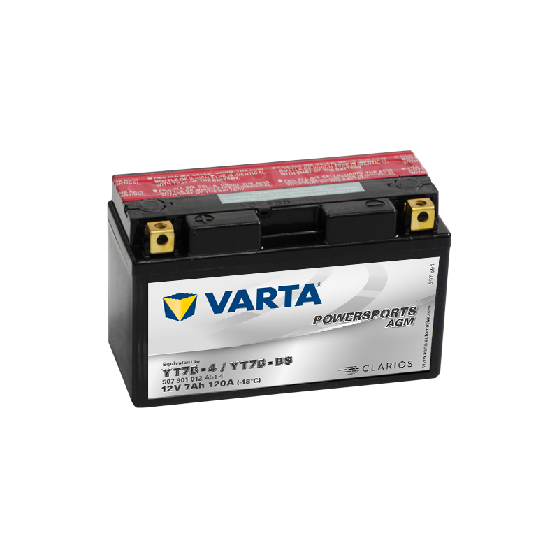 Varta YT7B-4 YT7B-BS 507901012 battery | bateriasencasa.com