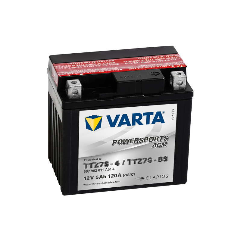Varta TTZ7S-4 TTZ7S-BS 507902011 battery | bateriasencasa.com