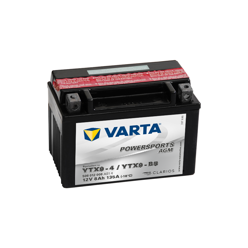 Varta YTX9-4 YTX9-BS 508012008 battery | bateriasencasa.com