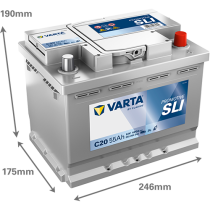 Bateria Varta C20 55Ah - 2