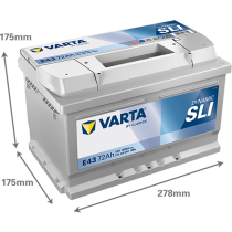 Bateria Varta E43 72Ah - 2