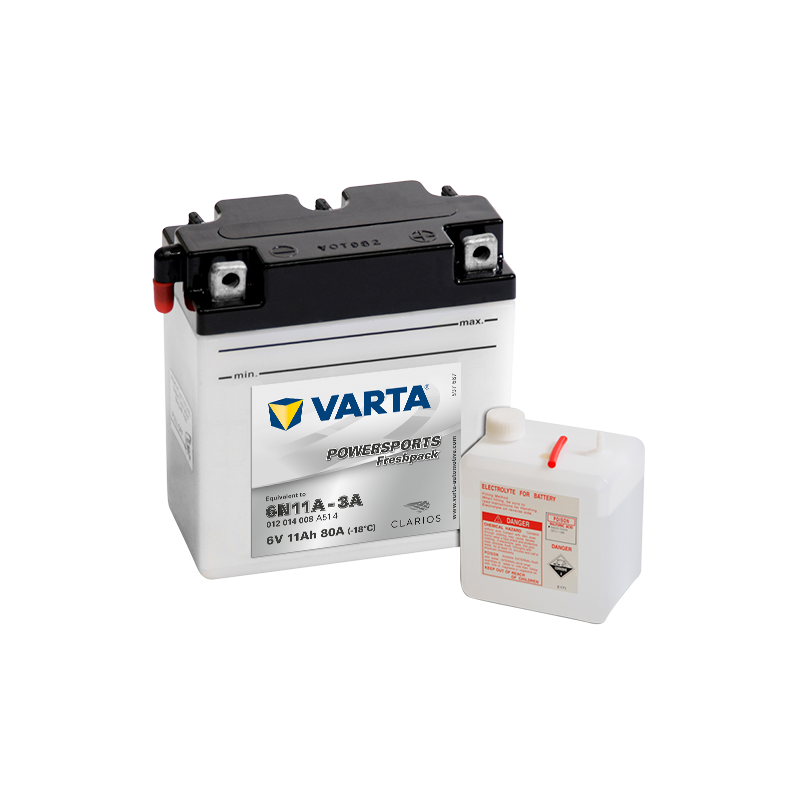 Batería Varta 6N11A-3A 012014008 | bateriasencasa.com
