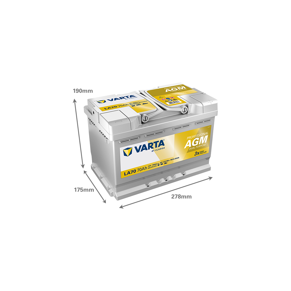 Bateria Varta LA70 | bateriasencasa.com