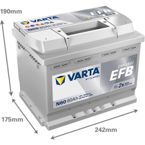 Bateria Varta N60 60Ah - 2