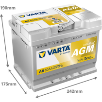 Bateria Varta D52 A8 60Ah - 2