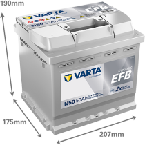 Bateria Varta N50 50Ah - 2