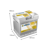 Varta LA50 marine battery 50Ah 12V 540A | bateriasencasa.com