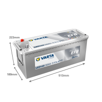 Varta LED140 batteria nautica 140Ah 12V 800A | bateriasencasa.com
