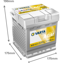 Varta A10 auxiliary battery 40Ah 12V 420A | bateriasencasa.com