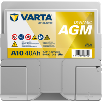 Varta A10 bateria auxiliar 40Ah 12V 420A | bateriasencasa.com