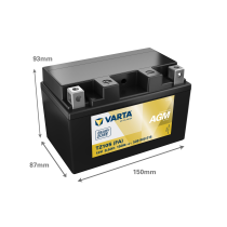 Varta 508909015 Motorradbatterie 9Ah 12V 150A | bateriasencasa.com