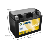Varta 511909021 motorcycle battery 11Ah 12V 210A | bateriasencasa.com