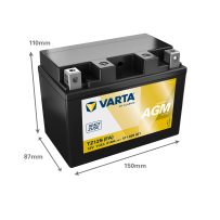 Varta 511909021 batería de moto 11Ah 12V 210A | bateriasencasa.com