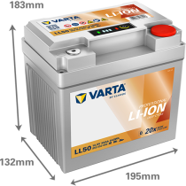 Varta LL50 batería de barco 50Ah 12.80V | bateriasencasa.com
