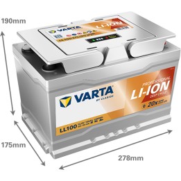 Varta LL100 batería de barco 100Ah 12.80V | bateriasencasa.com