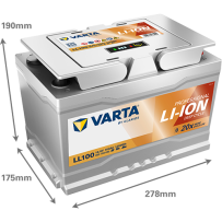 Varta LL100 batería de barco 100Ah 12.80V | bateriasencasa.com