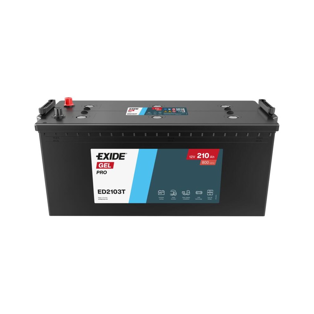 Exide ED2103T truck battery 210Ah 12V 800A | bateriasencasa.com