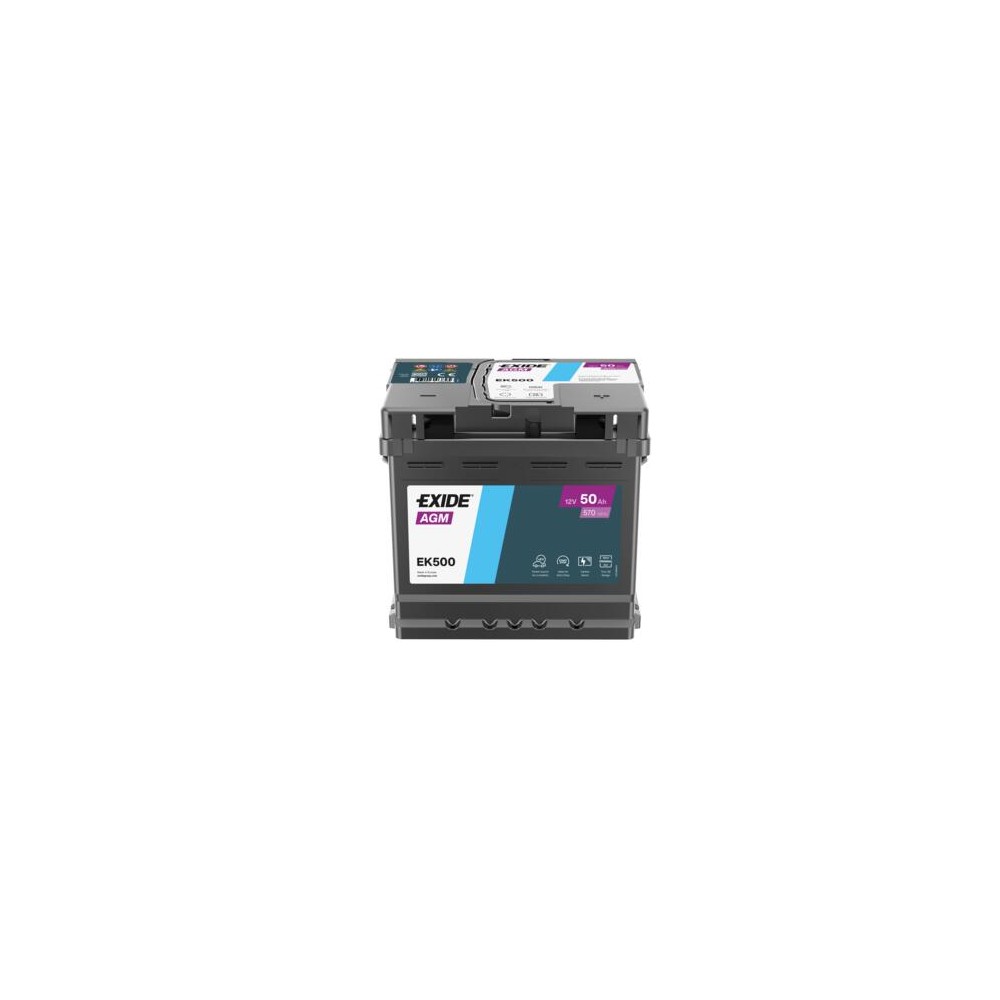 Exide EK500 Zusatzbatterie 50Ah 12V 570A | bateriasencasa.com