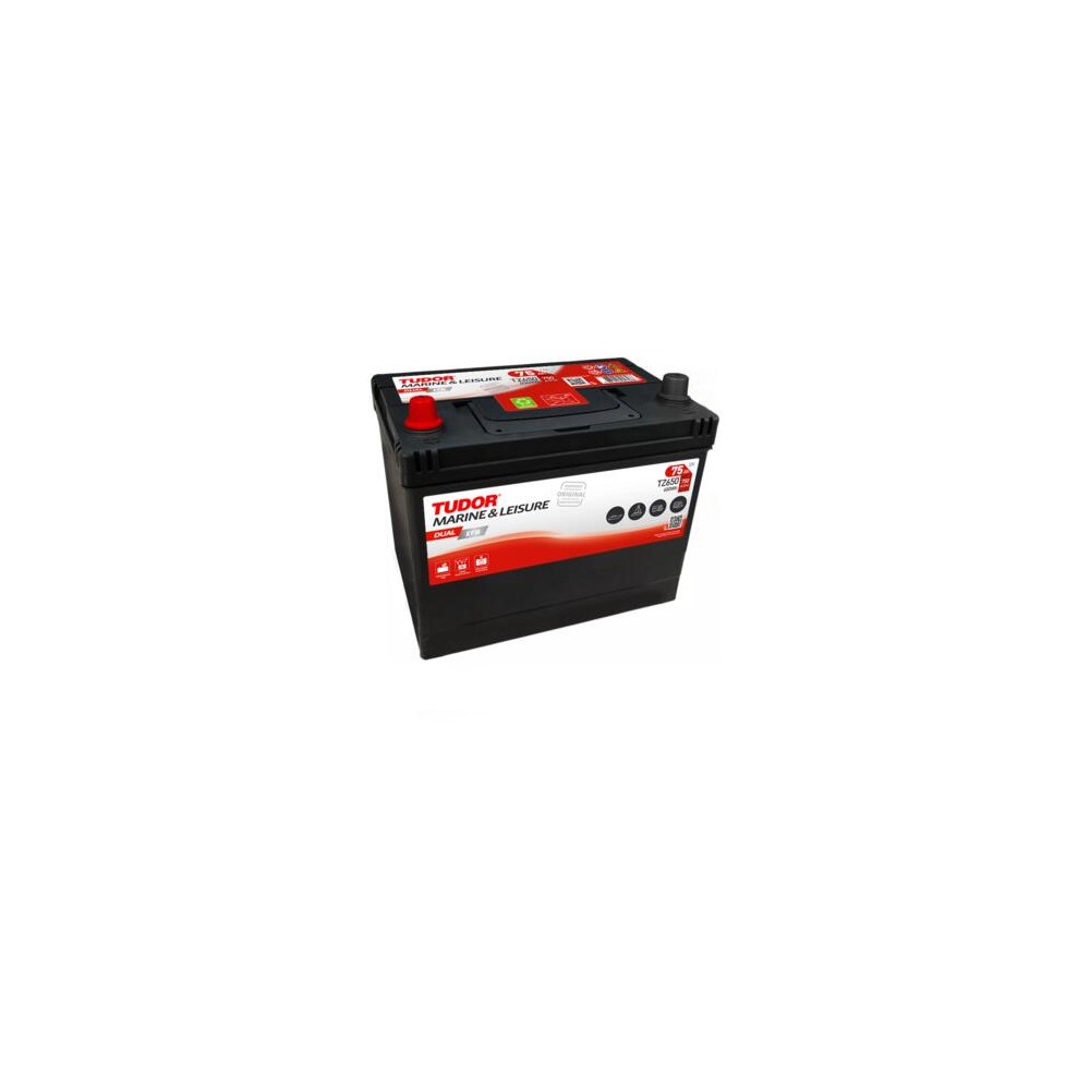 Tudor TZ650 batería de barco 75Ah 12V 750A | bateriasencasa.com
