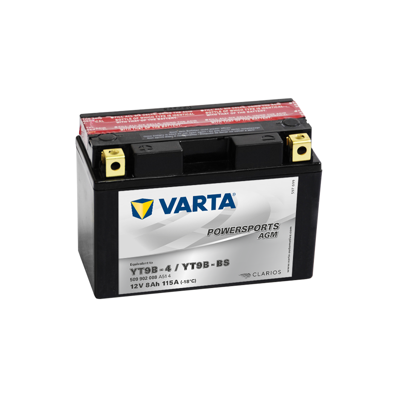 Batería Varta YT9B-4 YT9B-BS 509902008 | bateriasencasa.com