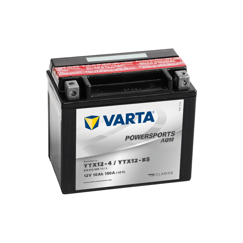 Varta YTX12-4 YTX12-BS 510012009 battery | bateriasencasa.com