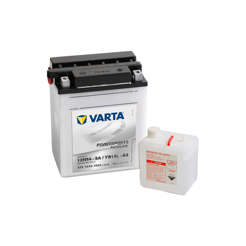 Batterie Varta 12N14-3A YB14L-A2 514011014 | bateriasencasa.com