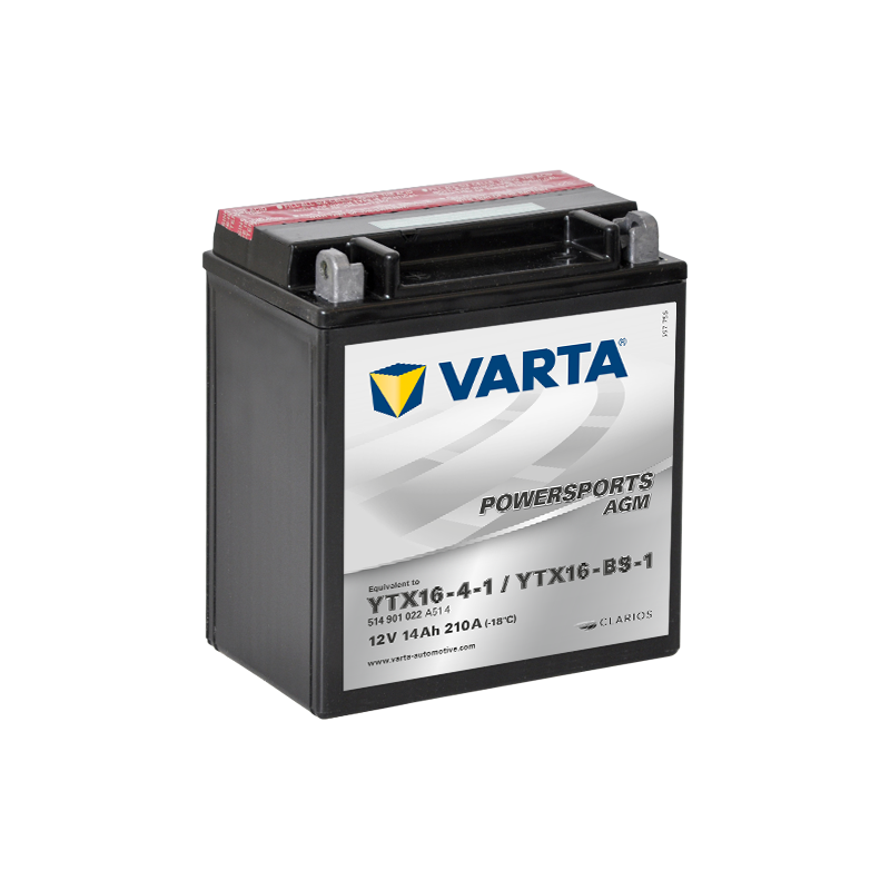 Batterie Varta YTX16-4-1 YTX16-BS-1 514901022 | bateriasencasa.com
