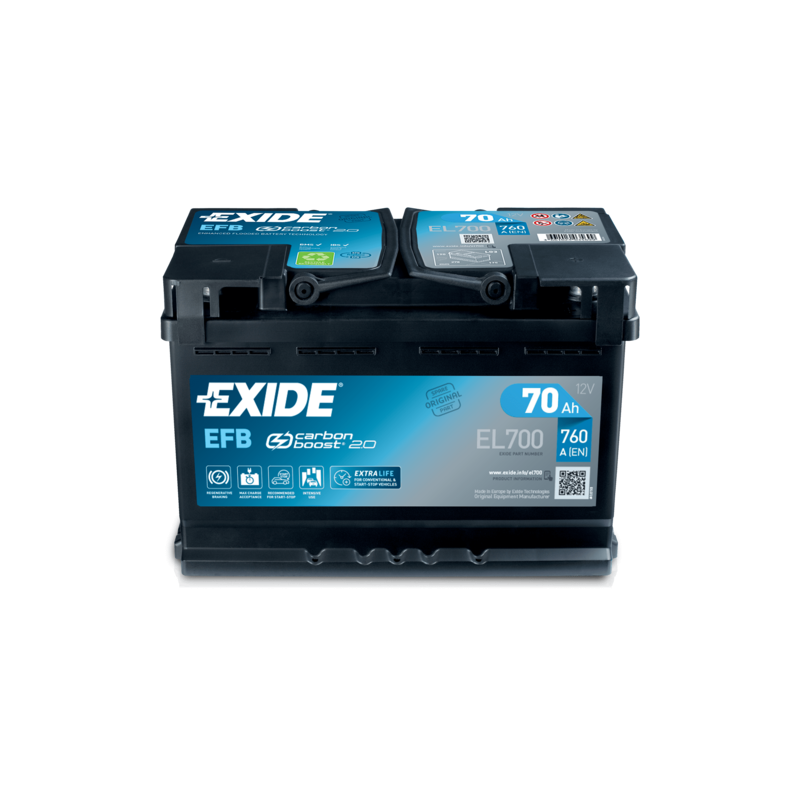 Batteria Exide EL700 | bateriasencasa.com