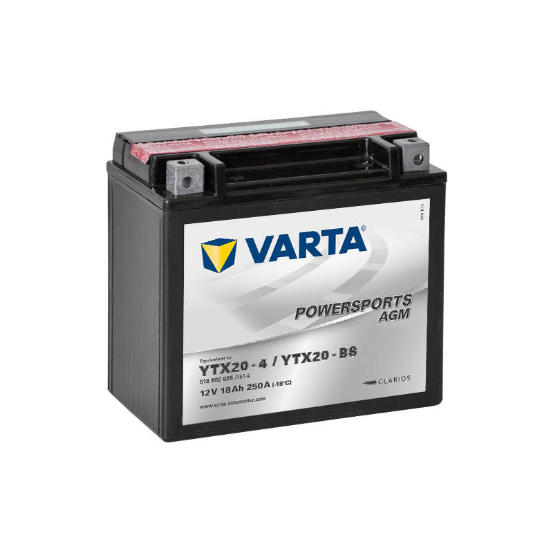 Batterie Varta YTX20-4 YTX20-BS 518902026 | bateriasencasa.com