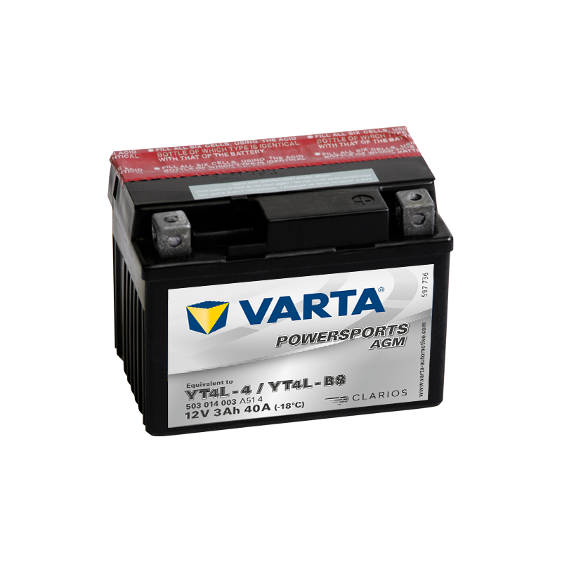 Varta YT4L-4 YT4L-BS 503014003 battery | bateriasencasa.com